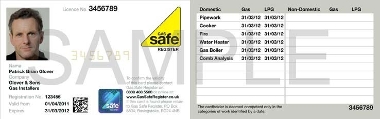 Gas Safety Engineers ID Card