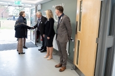 HRH Princess Royal visits Elm House, where she is greeted by Chairman Cllr Mike Nairn