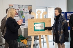 HRH Princess Royal visits Elm House where she unveils a commemorative plaque