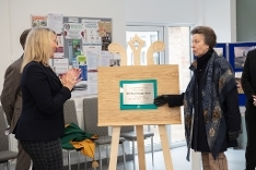 HRH Princess Royal visits Elm House where she unveils a commemorative plaque
